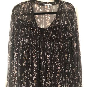 NWOT! Maurice’s Floral Sheer Sleeve Top sz L